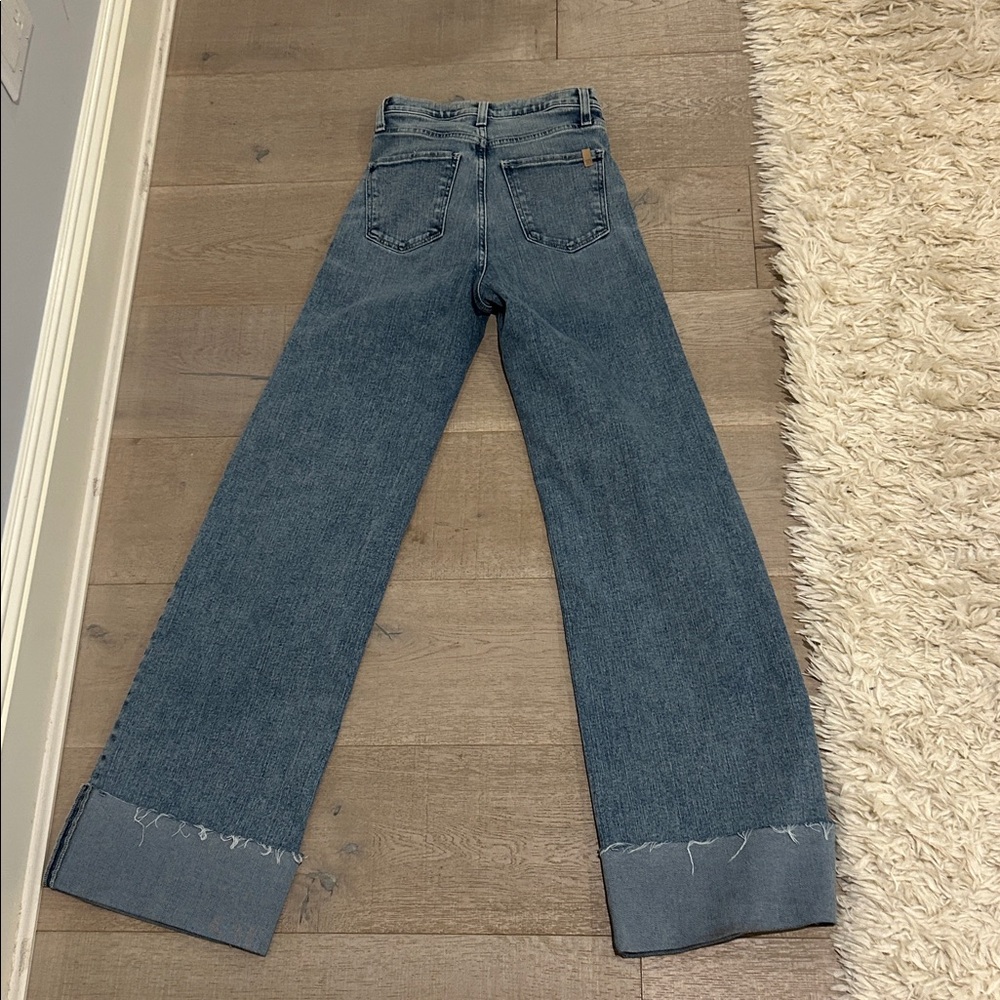Joe's Jeans Wide Leg Flare Jeans in Medium Blue - Picture 7 of 7
